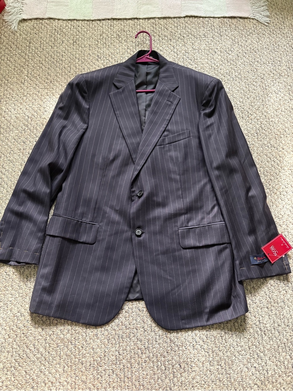 Brooks Brothers Navy Pinstripe Two-Button Sport Coat
